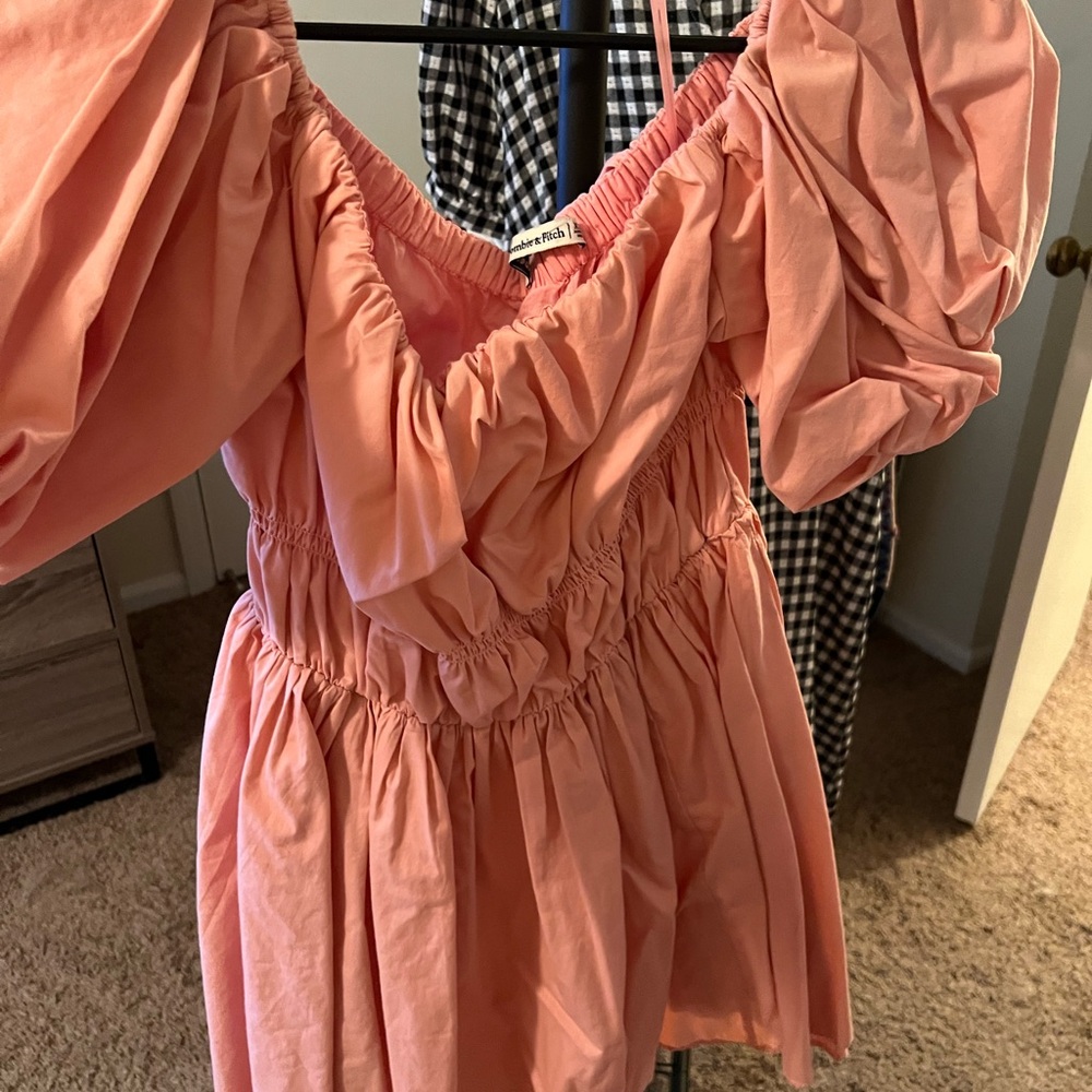 Abercrombie & Fitch Coral Off-Shoulder Top